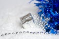 Beautiful background in silver with stars Royalty Free Stock Photo