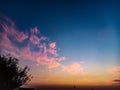 Beautiful background of sky Inthe evening  of sunset . Royalty Free Stock Photo