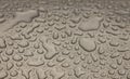 Beautiful background texture of rain water drops on grey black metal surface. Royalty Free Stock Photo