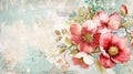 beautiful background with watercolor flowers painting in soft pastel colors, Suitable for greeting card, invitation. Birthday, Royalty Free Stock Photo