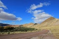 Beautiful badlands in the Chubut valley, Argentina Royalty Free Stock Photo