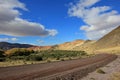 Beautiful badlands in the Chubut valley, Argentina Royalty Free Stock Photo