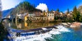 Traditional villages of Tuscany - Bagni di Lucca, famous for his