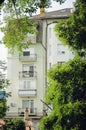 Beautiful balconies, elements of a modern new residential building, light color Royalty Free Stock Photo