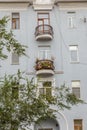 Beautiful balcony-flower garden in a residential high-rise building