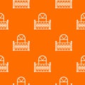 Beautiful balcony pattern vector orange