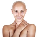 Beautiful bald-headed girl Royalty Free Stock Photo