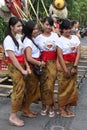 Beautiful Balinese women, New Years Eve (Nyepi),Bali, Indonesia Royalty Free Stock Photo