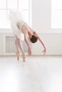 Beautiful ballerina dance in ballet class Royalty Free Stock Photo