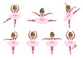 Beautiful black girl dancing ballet Royalty Free Stock Photo