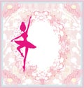 Beautiful Ballerina - Vintage Floral Frame