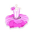 Beautiful ballet tutu on a hanger Royalty Free Stock Photo