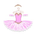 Beautiful ballet tutu on a hanger Royalty Free Stock Photo