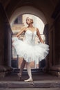 Beautiful ballet woman outdoors