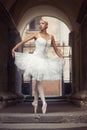 Beautiful ballet woman outdoors