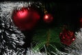 Beautiful balls of the decorated Christmas tree special gifts feast