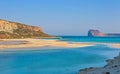 Gramvousa island and Balos Lagoon on Crete Royalty Free Stock Photo