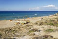 Beautiful Banana sandy beach. It is situated on Vassilikos peninsula on the south east coast of Zakynthos island, Greece.