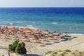 Beautiful Banana sandy beach. It is situated on Vassilikos peninsula on the south east coast of Zakynthos island, Greece.