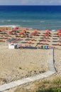 Beautiful Banana sandy beach. It is situated on Vassilikos peninsula on the south east coast of Zakynthos island, Greece.