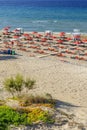 Beautiful Banana sandy beach. It is situated on Vassilikos peninsula on the south east coast of Zakynthos island, Greece.