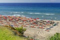 Beautiful Banana sandy beach. It is situated on Vassilikos peninsula on the south east coast of Zakynthos island, Greece.