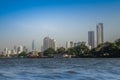 Beautiful Bangkok cityscape view from Chao Phraya River. Bangkok is the capital and most populous city of the Kingdom of Thailand,