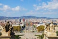 The roofs of Barcelona. View of Barcelona from above.