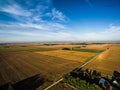 Aerial drone photo - Illinois corn farm Royalty Free Stock Photo