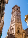 Beautiful baroque belfry bell tower of the Santa Catalina church in Valencia, Spain