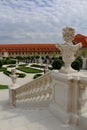 Beautiful baroque garden at one of the castle yards of Bratislava castle