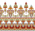 A beautiful Baroque Ornament Ethnic style border design handmade artwork pattern with watercolor, trending, texture Royalty Free Stock Photo