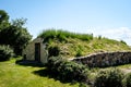 A beautiful basement made of stone in a country house. Defocused