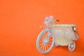 Beautiful basket as a tricycle decoration Royalty Free Stock Photo