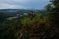 Beautiful at Bastei rocks in Saxon Switzerland, Germany Royalty Free Stock Photo