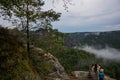 Beautiful at Bastei rocks in Saxon Switzerland, Germany