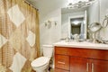 Beautiful bathroom with full bath and shower. Royalty Free Stock Photo