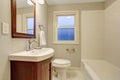 Beautiful bathroom with tile floor. Royalty Free Stock Photo