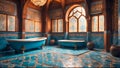 Beautiful bathroom traditional Turkish style cleaned decorative