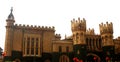 Beautiful battlements of the bangalore palace view. Royalty Free Stock Photo