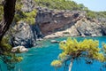 Beautiful bay in Antalya, Turkey. Phaselis Bay in Antalya Turkey Mediterranean Sea