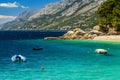 Beautiful bay and beach,Brela,Dalmatia region,Croatia,Europe Royalty Free Stock Photo