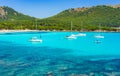 Beautiful bay beach of Cala Agulla Majorca Spain Mediterranean Sea Royalty Free Stock Photo