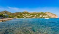 Coast landscape view of Canyamel beach on Majorca island, Spain Royalty Free Stock Photo