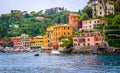 Beautiful bay with colorful houses in Portofino, Liguria, Italy