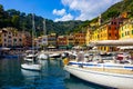 Beautiful bay with colorful houses in Portofino, Liguria, Italy