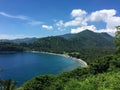 Beautiful bay with mountains in Lombok, Indonesia Royalty Free Stock Photo