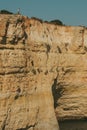 Beautiful bay near Lagos town, Algarve region, Portugal. beautiful beach with cliffs, white sand and turquoise ocean. Portuguese Royalty Free Stock Photo