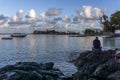 Beautiful bay at Pereybere beach, Mauritius Royalty Free Stock Photo