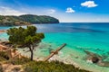 Beautiful bay seaside of Camp de Mar, Mallorca Spain Royalty Free Stock Photo